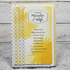 Minister & Wife Appreciation Greeting Card Yellow Gold Floral Dayspring
