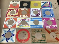 Lot of 1970 s Vintage 7 inch 45 PRM Original Company Sleeves without Split 17