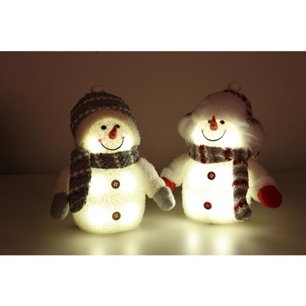 8X Schneemann Dekofigur Weihnachtsdeko Winterdeko Lichtdeko Leuchtfigur Deko-image