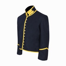 US Civil War Union Single Breast Shell Jacket Navy Yellow Stripes All Sizes