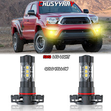 2PCS 5202 H16 LED Fog Light Bulbs 6000K for 07-2015 Chevy Silverado 1500 yellow