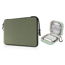 FINPAC 13-inch Hard Laptop Sleeve Case + Charger Case Small Electronic Organi...