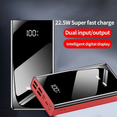 80000mAh Power Bank 22.5W Fast Charging External Battery Pack With Flashlight
