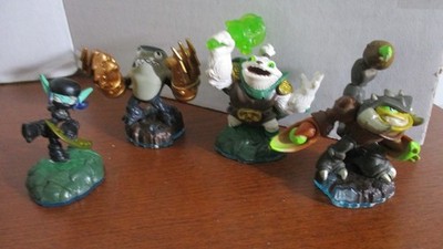 SKYLANDERS Lot of 4 Blue Base ~Scorp, Stealth Ninja, Zoo Lou, Knockout Terrafin