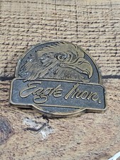 Vintage Harley Davidson Eagle Iron Belt Buckle, 3" X 2.75"