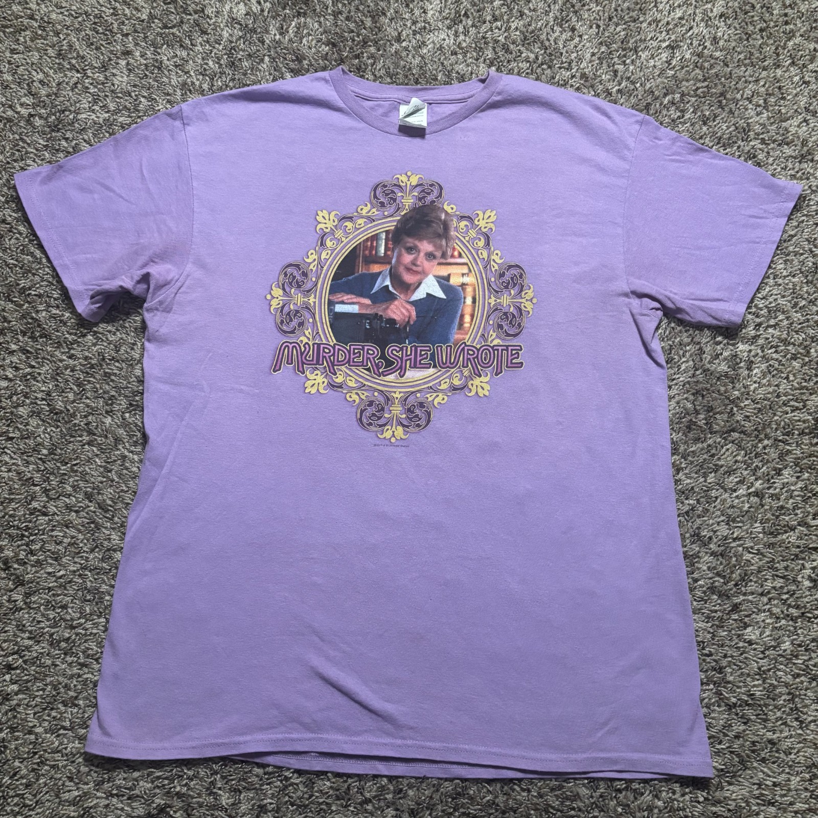 Vintage murder she wrote tv show promo purple t shirt mens large delta 21x29