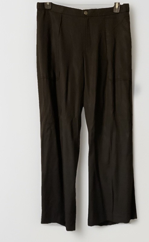 NWT banana republic Women Black Dress Pants Size L  TENCEL BRANDED