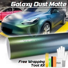 Galaxy Dust Matte Spring Green Metallic Sticker Decal Vinyl Wrap Sheet Film DIY