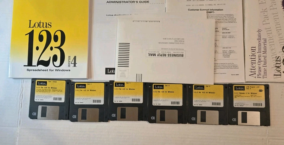 Lotus 123 Spreadsheet Release 4 Upgrade Software (PC, 1993, 3.5" Floppy) - Image 4 of 4