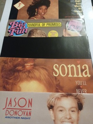 JOB LOT OF FIVE EIGHTIES 12'' VINYL SINGLES BY VARIOUS ARTISTS FREE UK DELIVERY 
