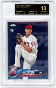 2018 Topps Chrome #150 Shohei Ohtani Angels RC Rookie BGS 10 BLACK LABEL
