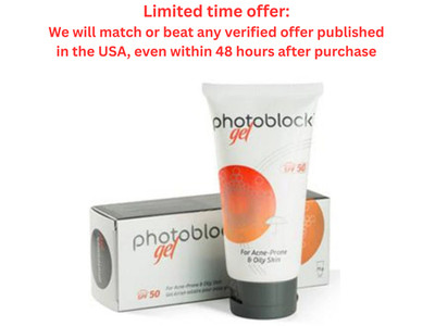 Derma Pella Photoblock Gel SPF 50 | 75g Acne-Prone Sunscreen |Skincare Clearance