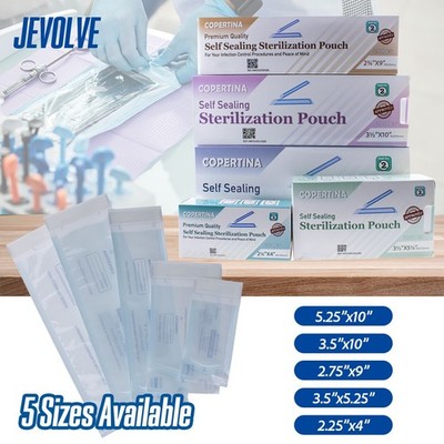 Autoclave Self Seal Sterilization Pouches with Dual Indicators for Dental Tools