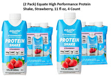 2 Pack Equate High Performance Protein Shake, Strawberry, 11 fl oz, 12 Ct