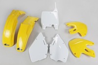 Plastik-Kit UFO In Originalfarbe Gelb/Weiß FüR Suzuki RM125/250.