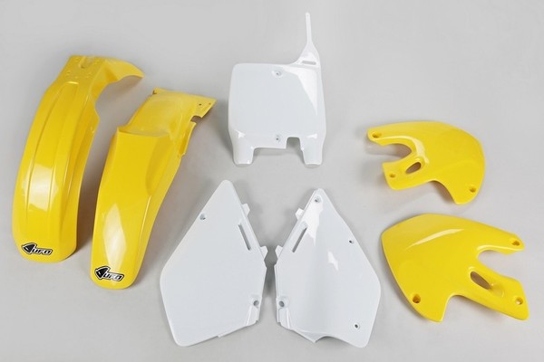 Plastik-Kit UFO In Originalfarbe Gelb/Weiß FüR Suzuki RM125/250.-image