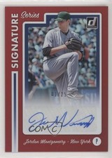 2017 Chronicles Donruss Signature Series Red 1/25 Jordan Montgomery Auto b9e