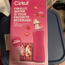 Cirkul 32oz Pink Stainless Bottle Kit w/2 Cartridges Zero Sugar Mix FlavorDrink