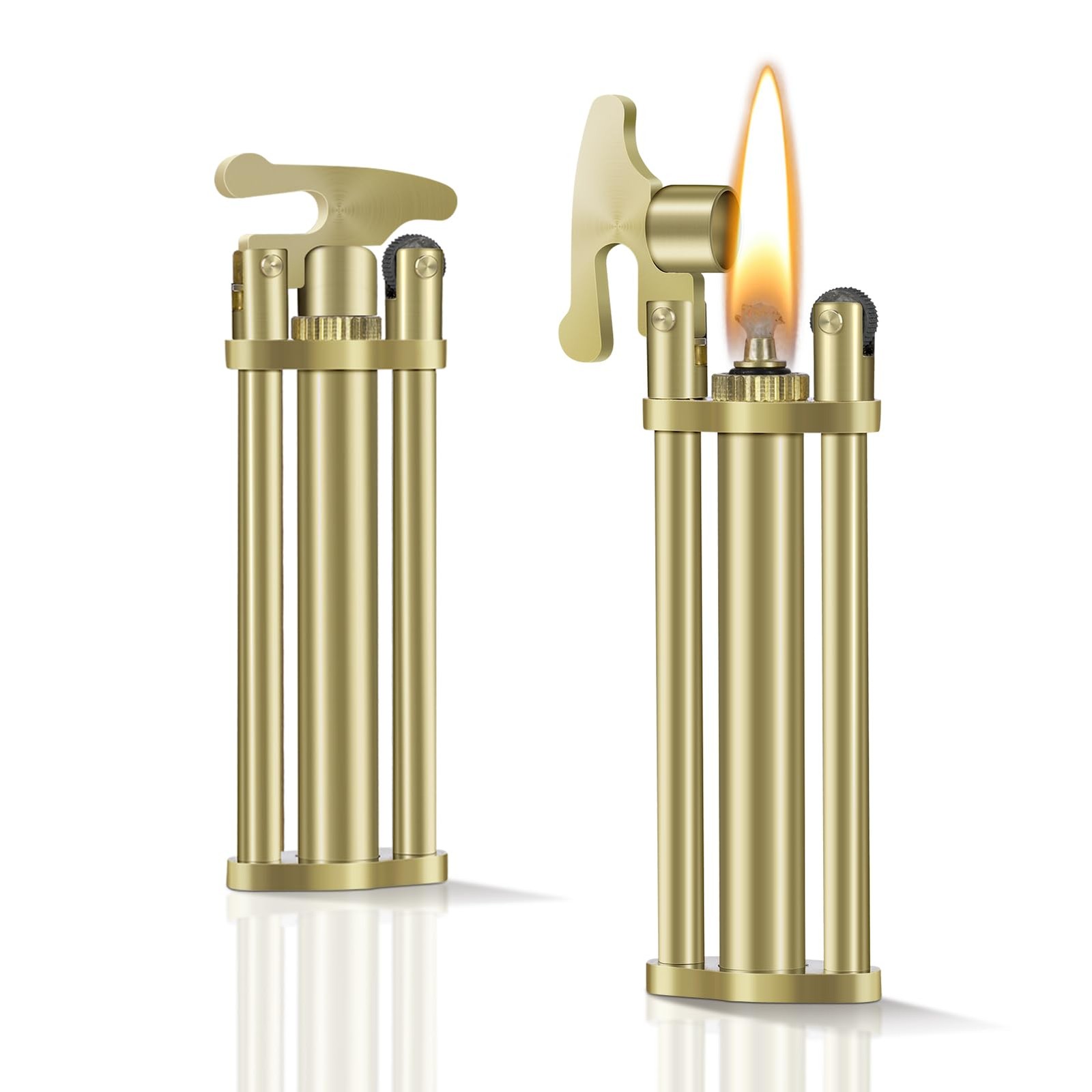 Slim Vintage Trench Lighter, Kerosene Fluid Refillable Light