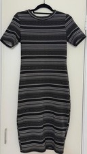 Atmosphere Black & White Striped Bodycon Dress – Size 12 (UK) / 40 (EUR)