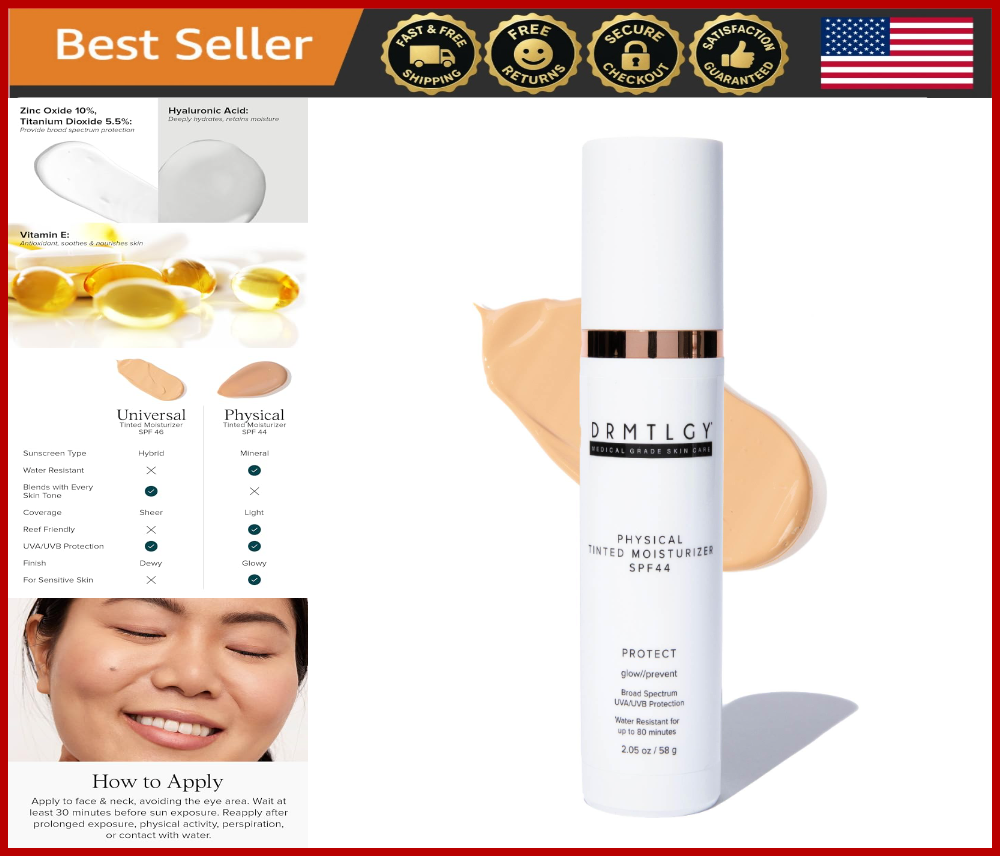 Tinted Mineral Moisturizer with SPF 44 Broad Spectrum Foundation 2oz