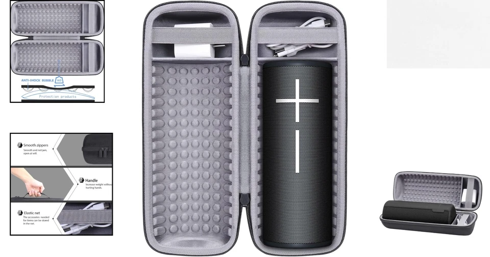 Стильный водонепроницаемый чехол для Ultimate Ears MEGABOOM 4 и 3 - прочный черный корпус - Изображение 2 из 4