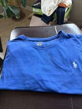 AUTHENTIC Ralph Lauren Polo Shirt Men’s Size L  Blue With White Logo  $89