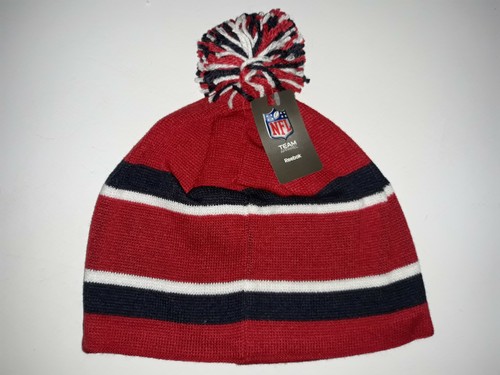 Houston Texans Beanie NFL Logo Uncuffed Pom Winter Football Knit Hat Reebok NEW - Picture 3 of 4