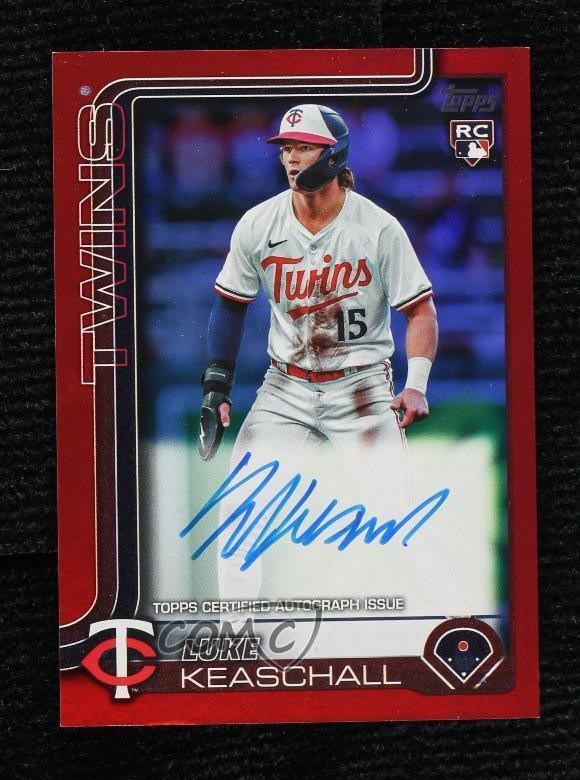2025 Topps Update Flagship Real One Red Foil 5/5 Luke Keaschall Rookie Auto RC