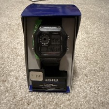 Casio AE1200WH-1CV, Chronograph Watch, Illuminator 5 Alarms 10 Year Battery NEW
