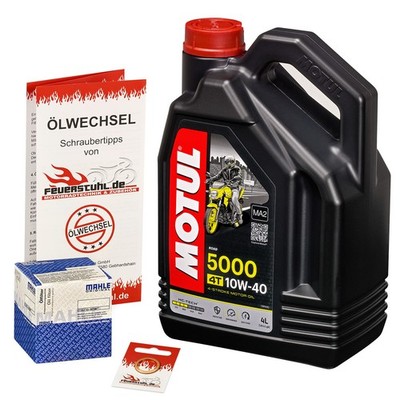 Honda CB 900 F Hornet, 02-06, SC48, Motul 10w40 Öl, Mahle Ölfilter Motorölset