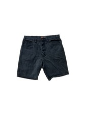 VTG Route 66 Men's Black Denim Jean Shorts Jorts Size 36 Y2k