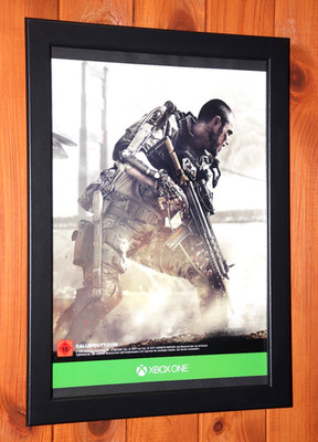 Call of Duty Advanced Warfare PS3 PS4 Xbox Rare Promo Poster Ad Page Framed