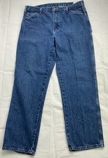 Dickies Jeans Mens 38x32 Medium Wash Blue Regular Straight Carpenter Denim