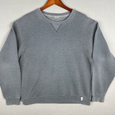 VTG Russell Athletic Sweatshirt Fits Medium Gray Faded Y2K Pullover Crewneck