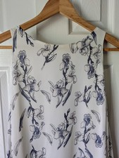 Wishlist Floral Maxi Dress Tie Back Sleeveless Romantic Feminine White Sz Large