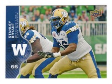 2017 Upper Deck CFL Stanley Bryant Card #97 Winnipeg Blue Bombers East Carolina