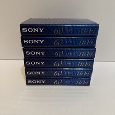 Sony Hifi 60 Minute Blank Cassette Tapes New Sealed Lot Of 6 Type 1 Normal Bias