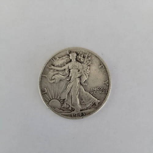 💥1943 D Walking Liberty Half Dollar AU Details