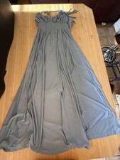 ASOS spaghetti strap ruched bust maxi dress in mid blue~Women’s Size 10