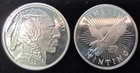 Lot of 2 - 1 Tr oz Variety Indian Buff/ Sun Eagle .999 Fine Silver Rounds  (148)