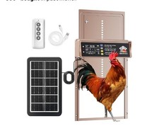Automatic Chicken Coop Door Solar Powered, LCD Display Chicken Door with Timer