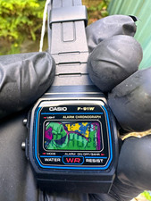 Casio F-91W Oogie Boogie Nightmare before Christmas mod.