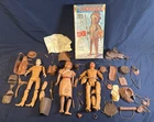 Vintage Marx Chief Cherokee w Box and Johnny West Figure & Indian Woman Fig READ