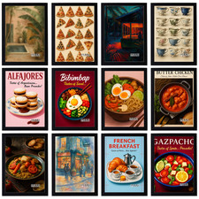 Vintage Food & Bars Poster - Retro Diner Art - Classic Wall Decor Drink Cafe