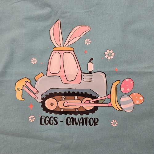 NEW Easter Canvas Tote Bags Bunny Excavator Colorful - Picture 2 of 3