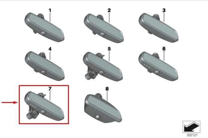 2013-2015 BMW 750I xDrive Interior Inside Rear View Mirror 51169345380 OEM - Image 2 of 4