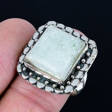 Resplendent Howlite Jasper Gemstone 925 Sterling Silver Jewelry Ring Size 8