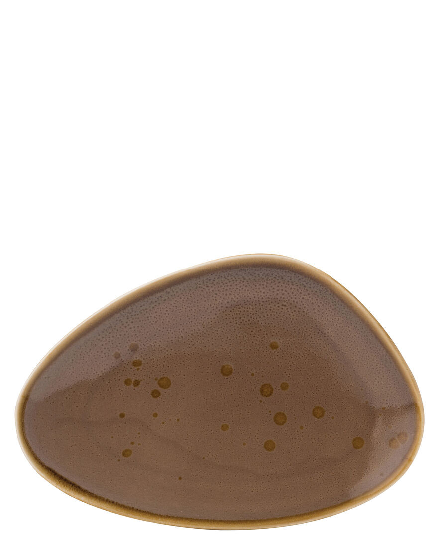 Oblong Plate Earth Crafted Porcelain Tableware Bar Mocha 10"" (25.5Cm) Pack Of 6