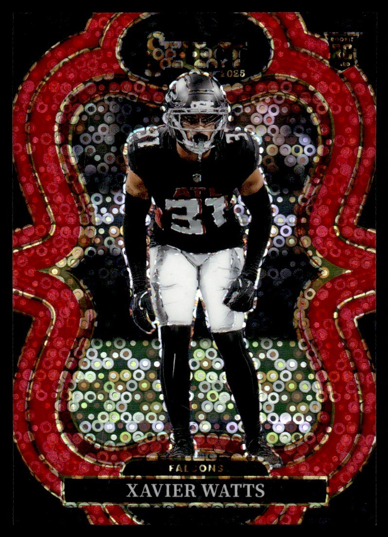 2025 Panini Select H2 Red Disco Xavier Watts Rookie 38/49 Atlanta Falcons #348